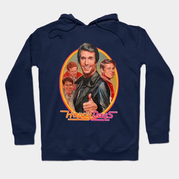 the Fonz and gang Hoodie by Chris Hoffman Art